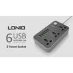 LDNIO Fast Charger Exert 6USB 3Power Socket